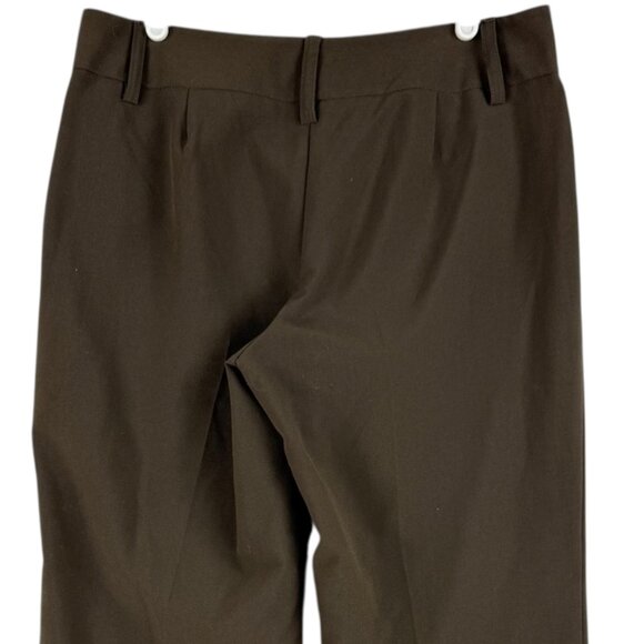 Danielle B. Women's Wide Leg Mid Rise Stretch Brown Dress Pants Sz 6 Zip Closure - Picture 4 of 10